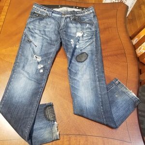 Energie Gold Italian designer distressed jeans 33